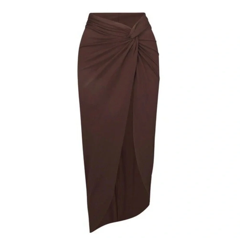 Skims Size 3X Recycled Swim Sarong Skirt Cocoa Brown SW-SKT-0016 NWT